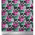 thumbnail image 1 of Soimoi Cotton Voile Fabric Skull Halloween Decor Fabric Printed Yard 42 Inch Wide, 1 of 3