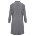thumbnail image 4 of EGNMCR Jackets for Men Men's British Style Color Long Coat Fashionable Warm Woolen Overcoat, 4 of 8