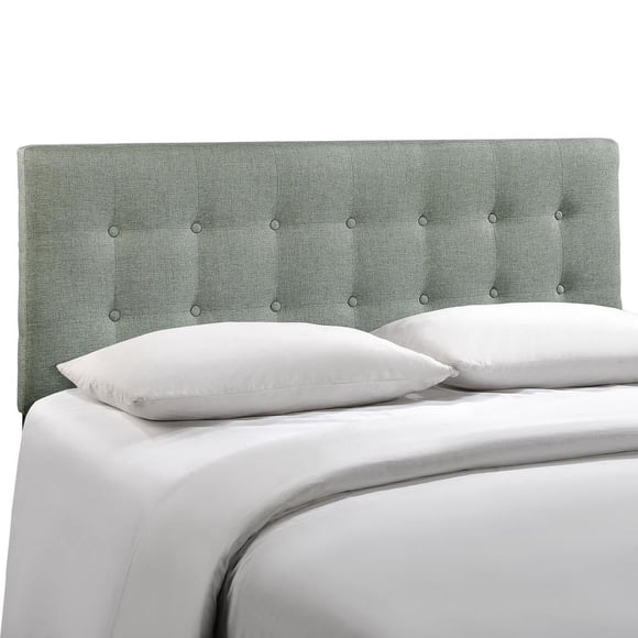 Modway Emily King Upholstered Polyester Fabric Headboard in Gray