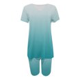 thumbnail image 4 of Sous-robe Shorts Femmes Mode Blouse Col en V Manches Courtes Hauts Shorts Ensemble Décontracté Robe d'Été avec Manches pour Femmes Blouses et Hauts Mode, 4 of 4