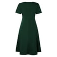 thumbnail image 3 of UPPADA Robe de Cocktail pour Femmes à Manches Longues Robe d'Invitée de Mariage Fente Latérale Jolie Robe Formelle Évasée Taille Haute Robe de Fête Robe de Bal Robe de Cocktail Liquidation en Liquidation, 3 of 7