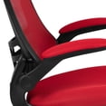 thumbnail image 3 of Mid-Back Red Mesh Swivel Ergonomic Task Office Chair with Flip-Up Arms, 3 of 9