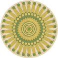 thumbnail image 1 of Ahgly Company Tapis d'Intérieur Lavable à la Machine, Carré, Transitionnel, Brun, Tapis de Zone, 3 Pieds Carré, 1 of 7