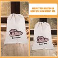 thumbnail image 4 of Raindrops 2Pcs Bread Storage Bags Linen Drawstring Pouches for Packaging Bread and Pastries, 4 of 7
