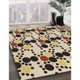 thumbnail image 3 of Ahgly Company Tapis d'Intérieur Rectangulaire Transitionnel Kaki et Or Lavable à la Machine, 8 Pieds x 12 Pieds, 3 of 7