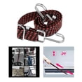 thumbnail image 3 of Adjustable Flat Cords with Hooks, Heavy Duty Straps with Hooks, Adjustable Buckles, Luggage Elastic Rope - Red 2m, 0.5 to 2 Meters, 3 of 8
