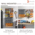 thumbnail image 4 of DURHAND 44PC Wall Mounted Storage Bins Parts Rack Kit with Pegboard Orange, 4 of 10
