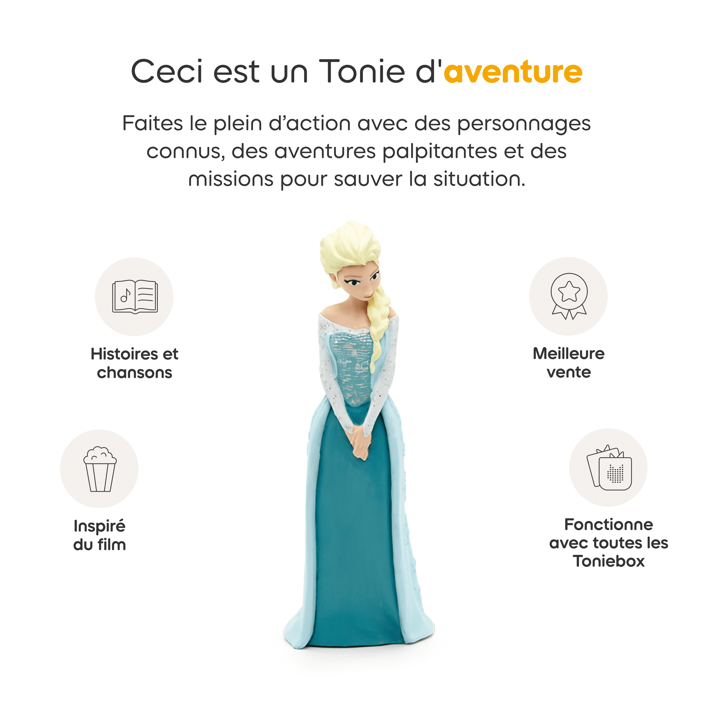 Figurine Audio pour la Toniebox La Reine Des Neiges Disney (En Français)