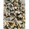 thumbnail image 4 of 6 Foot Light Flocked Green Balsam Fir Christmas Tree Pre-lit (6ft Pre-lit), 4 of 5