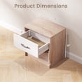thumbnail image 3 of Costway Modern Nightstand Bedside Table with Drawer Open Storage Shelf for Small Spaces Natural&White, 3 of 10