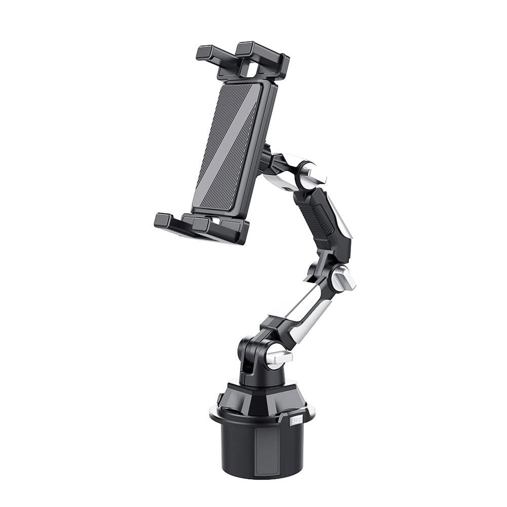 Car Cup Holder Tablet & Phone Mount, Universal Stand with Adjustable Long Arm,