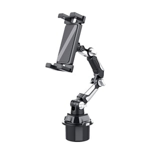 Car Cup Holder Tablet & Phone Mount, Universal Stand with Adjustable Long Arm,