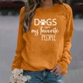 thumbnail image 2 of IROINID Économies Hauts à Manches Longues pour Femmes T-shirt Imprimé Blouse Col Rond Hauts de Détente Chandail en Molleton, Jaune, 2 of 4