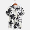 thumbnail image 2 of Weiqiqre Mens T Shirts Loose Fit, Floral Print Tropical Button Down Shirts, 2 of 3