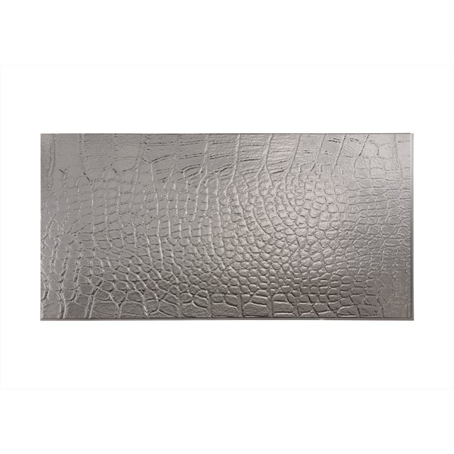 Fasade 4 ft x 8 ft Wall Panel Brushed Nickel Finish Easy Installation