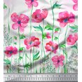 thumbnail image 3 of oneOone Viscose Chiffon Fabric Leaves & Flower Panel Printed Craft Fabric BTY 42 Inch Wide, 3 of 3