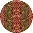 thumbnail image 1 of Ahgly Company Machine Washable Indoor Round Transitional Saffron Red Area Rugs, 4' Round, 1 of 7