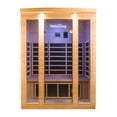thumbnail image 2 of TMG Industrial TMG LIVING 3 Person Indoor FAR Infrared Sauna Room, Natural Canadian Hemlock, Bluetooth Speakers, Tempered Glass Door, 2 of 6