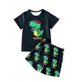 thumbnail image 1 of MIASHUI Ensembles et Ensembles pour Garçons Imprimé Dinosaure T-Shirt à Manches Courtes Col Ras du Cou et Ensemble de Shorts pour Tenue Décontractée Âges 4-12 pour Activités Quotidiennes et de Plein Air, 1 of 3