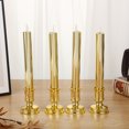 thumbnail image 4 of Shisuyan Flickering Tea Lights Led Candles Golden Plastic 2Set 10.6x2.4in, 4 of 8