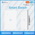 thumbnail image 4 of Riwcyla WiFi Panel Switch Home Smart Switch Panel LED Indicator Light Tempered Glass Panel Light Switch Work with App Wall Smart Switch, 4 of 6