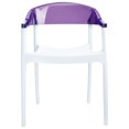 thumbnail image 4 of Compamia Carmen Patio Dining Chair with White Seat in Violet, 4 of 12