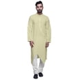 thumbnail image 1 of Atasi Cotton Long Kurta For Men Designer Clothing Button Down Solid Ethnic Kurtas, 1 of 4