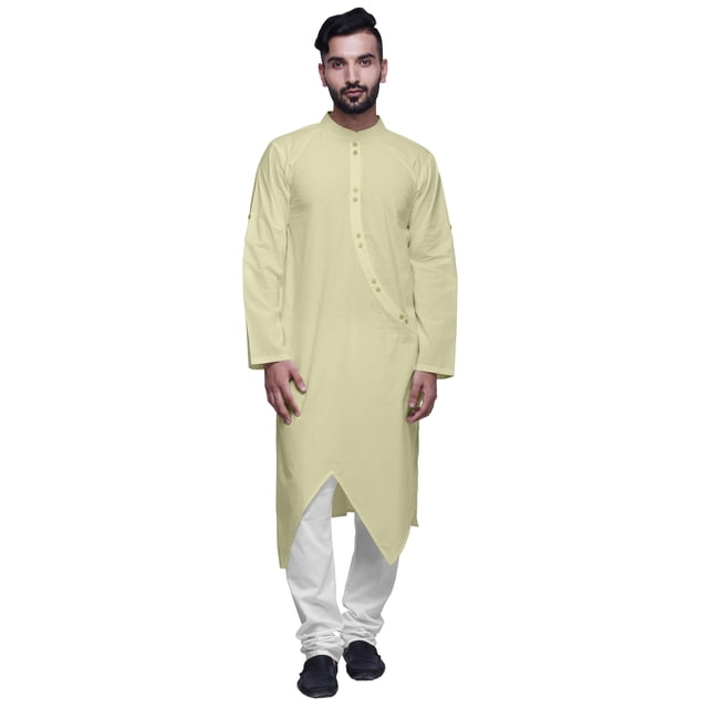 Atasi Cotton Long Kurta For Men Designer Clothing Button Down Solid Ethnic Kurtas
