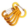 thumbnail image 1 of relayinert 5pcs Stainless Steel Large Carabiner Clips With High Tensile Strength Durable And Functional Shiny golden, 1 of 6