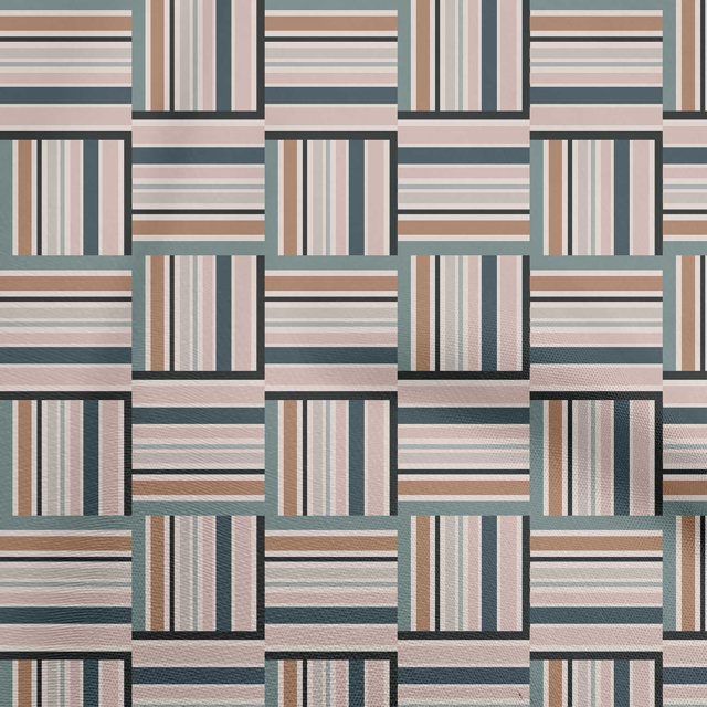 oneOone Rayon Dark Beige Fabric Geometric Sewing Craft Projects Fabric Prints By Yard 56 Inch Wide