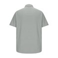 thumbnail image 4 of cfhntfmh Short Sleeve Shirts for Men Button down Summer Casual Collared V Neck Tops Solid Color Beach Blouses, 4 of 5