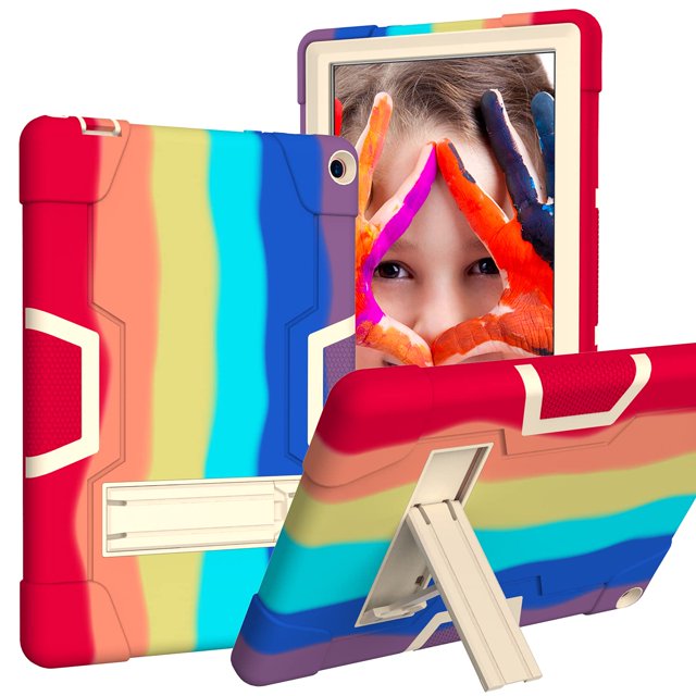 Mignova Case for Walmart Onn 10.1" Tablet Pro (Model: 100003562), Heavy-Duty Drop-Proof and Shock-Resistant Protective Case(with Stand) for Walmart Onn 10.1" Tablet Pro(Model: 100003562)(Rainbow)