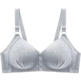 thumbnail image 3 of Pisexur Women Bra Full Coverage Bra Comfort Wide Adjustable Straps Cotton Bralettes for Women Non-Padded and Wirefree Plus Size Minimizer Bra Smooth Lift Front Closure Everyday Bra, 3 of 3