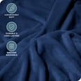 thumbnail image 2 of Bare Home Microplush Fleece Blanket - 300 GSM - Fuzzy Microfleece - Soft & Plush - Giant, Dark Blue, 2 of 9