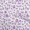 thumbnail image 1 of oneOone Velvet Violet Fabric Asian Floral Block Sewing Material Print Fabric By The Yard 58 Inch Wide, 1 of 4