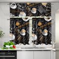 thumbnail image 3 of Coffee Theme Kitchen Curtain Valance and Tiers Set Small Window Treatment Valance Curtain Insulated Drapes with 2 Tiers Curtains for Kitchen Bathroom Living Room, 3 of 5