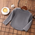 thumbnail image 2 of Zhuashum Hauts pour Garçon 1-2 Ans Camisole pour Enfants Nouvelle Chemise Élégante à Col Rond T-Shirt à Manches Longues T-Shirt Cool Vêtements pour Garçons Gris, 2 of 4