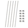 thumbnail image 1 of 5 Pcs Fully Threaded Rod, M5 x 300mm 304 Stainless Steel Right Hand Thread Bar Studs, 1 of 6