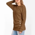 thumbnail image 3 of Women's Ribbed Sweater Set 2025 - Long Sleeve Tunic Leggings | Button Front Knit Pullover, 3 of 8