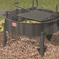 thumbnail image 3 of Pilot Rock 6 Pack 24” Steel Ground Fire Pit Ring Metal Cooking Grate, Black, 3 of 7
