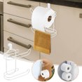 thumbnail image 2 of Birdeem Kitchen Storage Roll Paper Rack Hanging Door Towel Rack Drawer Hanging Back Bathroom Double-Layer Paper Rack, 2 of 11