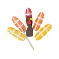 thumbnail image 2 of SNNROO 11.81‘‘ x 7.87‘‘ x 1.57‘‘ Colorful PVC and Wood Turkey Sticks with Eco-friendly Features, 2 of 9