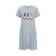 thumbnail image 4 of Birdeem Chemises de Nuit pour Femmes Chemise de Nuit Courte Surdimensionnée pour Femmes Robe Imprimée à Col Rond et Manches Courtes, 4 of 12
