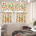 thumbnail image 3 of Tulip Flower and Rabbit Kitchen Curtain and Valance Set 3 Piece Blackout Kitchen Window Curtain Happy Easter Day Curtain Tiers and Valance,Size S, 3 of 4