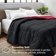 thumbnail image 2 of Bare Home Ultra-Soft Reversible Comforter - Goose Down Alternative - Twin/Twin XL, Black/Red, 2 of 8