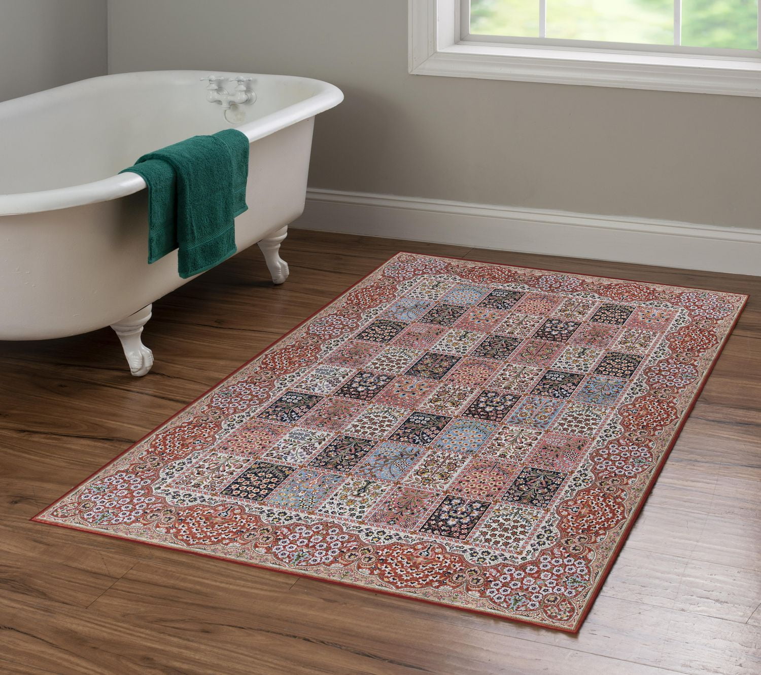 Tapis d'appoint Emerald Klein bleu & ivoire de 2 pi 2 po x 3 pi 2 po