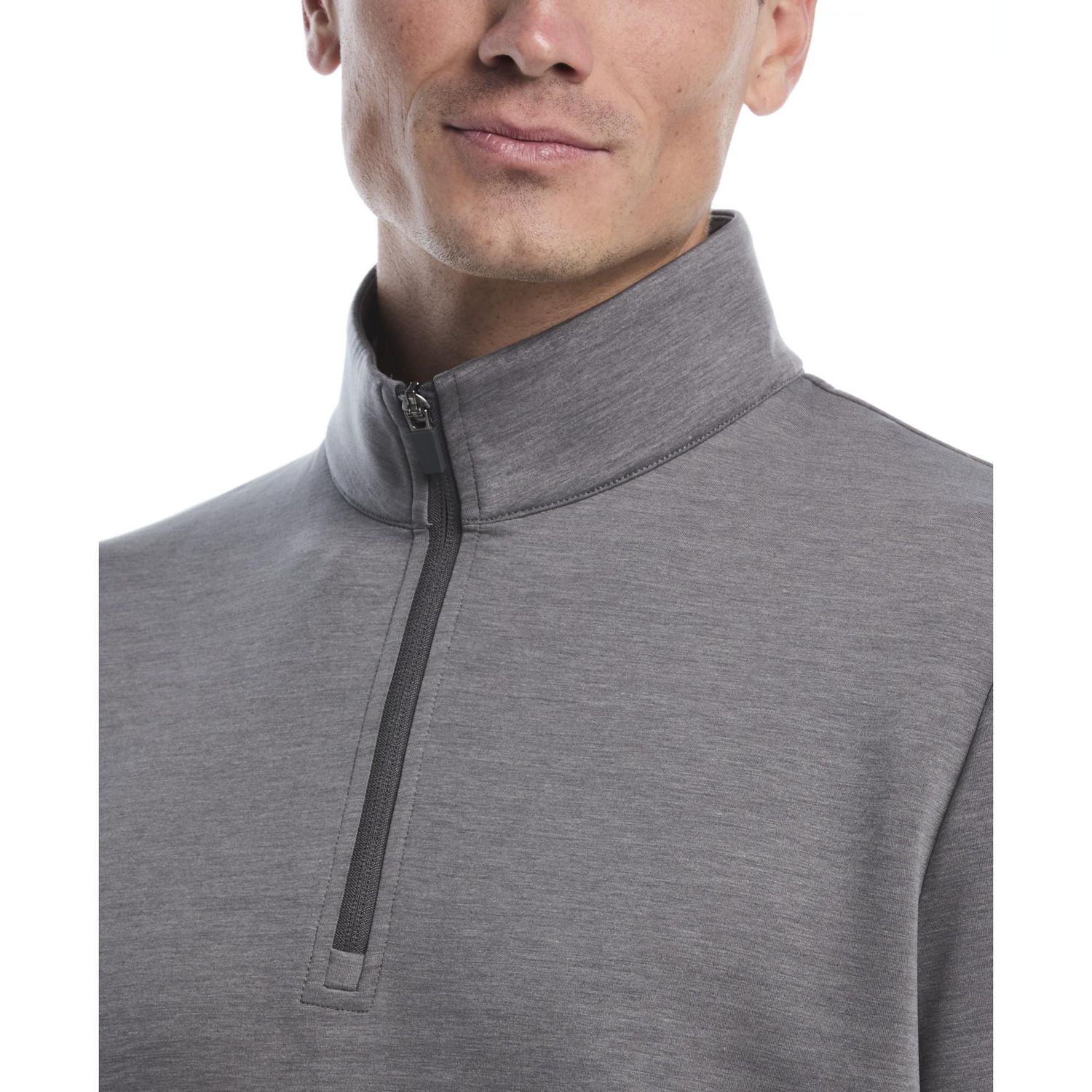 Pull de golf PGA Tour Course Essentials Melange 1/4 Zip pour homme