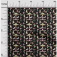 thumbnail image 2 of oneOone Rayon Black Fabric Circus Sewing Material Print Fabric By The Yard 56 Inch Wide-aA, 2 of 5