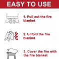 thumbnail image 2 of 4PCS Emergency Fire Blanket, Fire Blanket, Fire Suppression Blanket for Kitchen, Grill, Fireplace (59Inch X 59Inch), 2 of 8