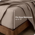 thumbnail image 3 of Bare Home Ensemble de Draps en Flanelle - 100 % Coton - Poche Profonde - Très Grand Simple, Taupe, 3 Pcs, 3 of 7